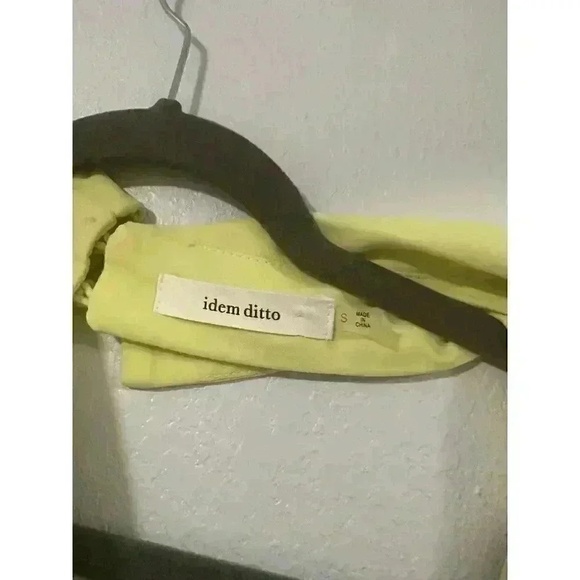 Idem ditto Romper Womens Size S Yellow Halter Open Back Pleated Casual - Picture 4 of 5